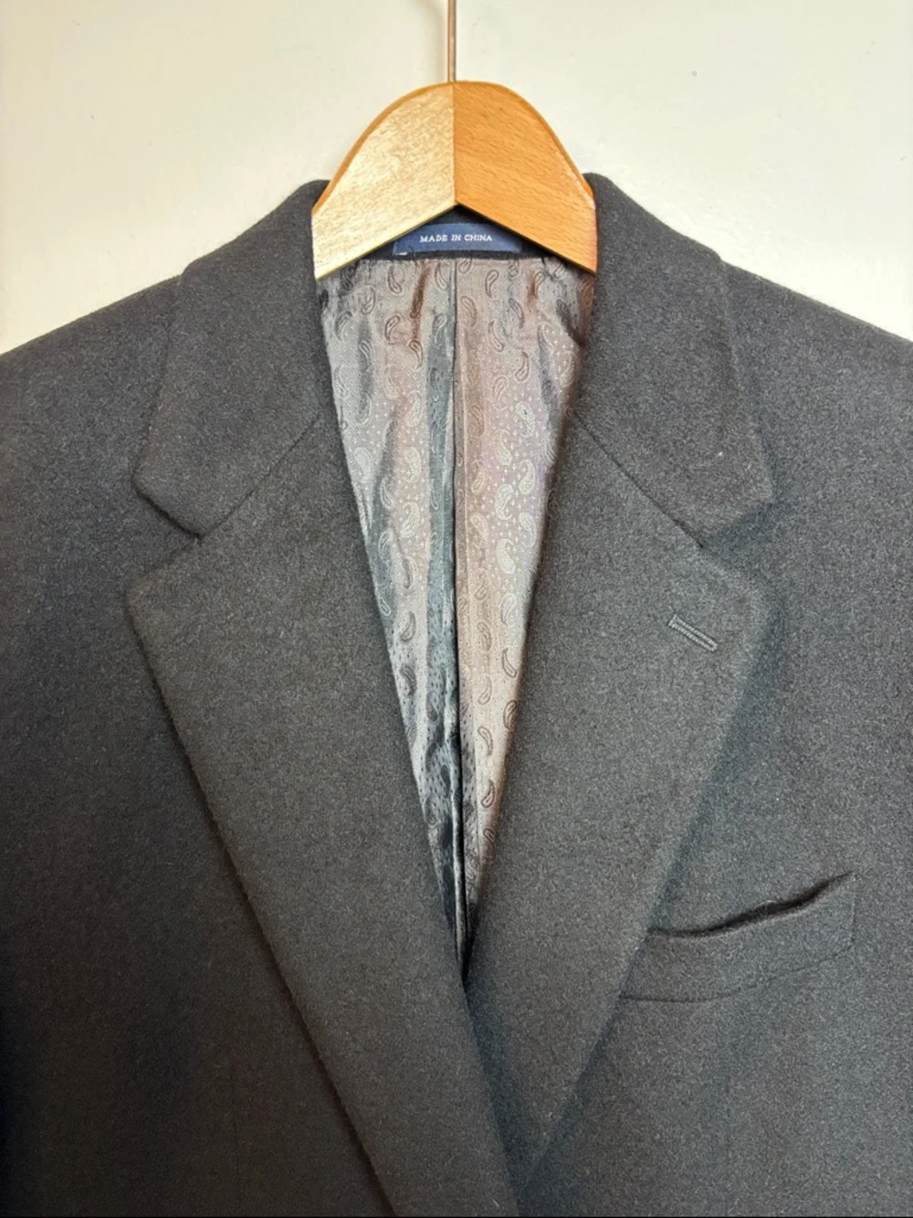 Ralph Lauren Loro Piana Men’s Size 40L Black Two-Button‎ Camel Hair Sport Coat
